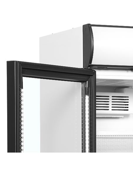 Armoire à boissons blanche et noire avec canopy 347 L - CEV425CP2LEDL/H