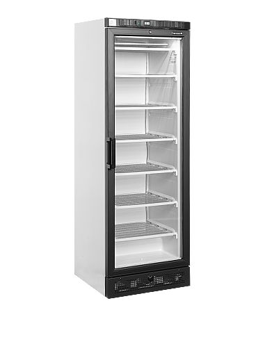 Armoire congélateur blanche porte vitrée noire - 270 L - UFSC371G
