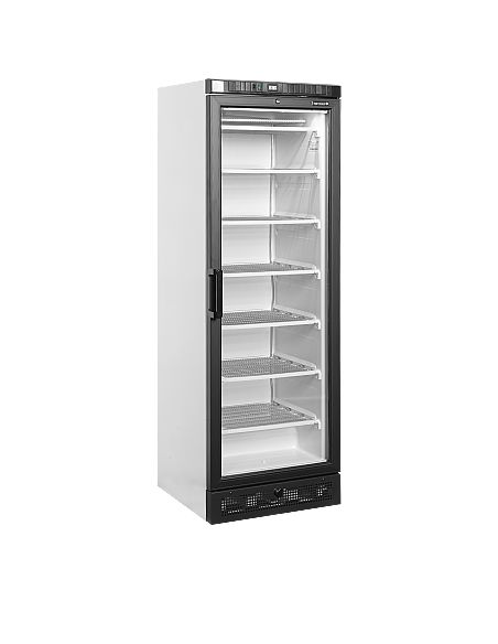 Armoire congélateur blanche porte vitrée noire - 270 L - UFSC371G