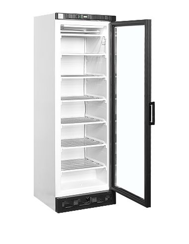 Armoire congélateur blanche porte vitrée noire - 270 L - UFSC371G