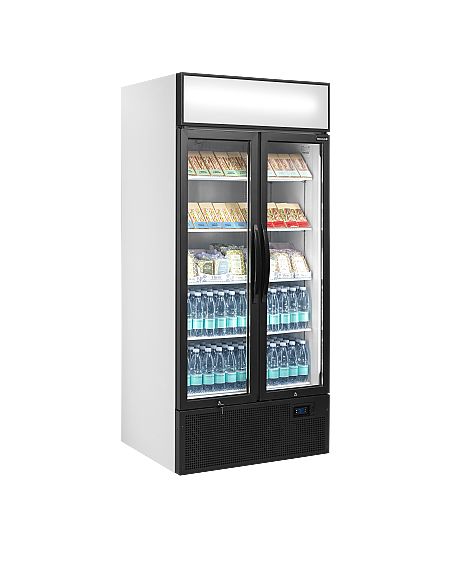 Armoire réfrigérée 2 portes vitrées battantes avec canopy 535 L - FSC891S