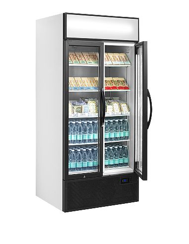 Armoire réfrigérée 2 portes vitrées battantes avec canopy 535 L - FSC891S