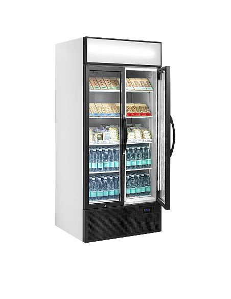 Armoire réfrigérée 2 portes vitrées battantes avec canopy 535 L - FSC891S