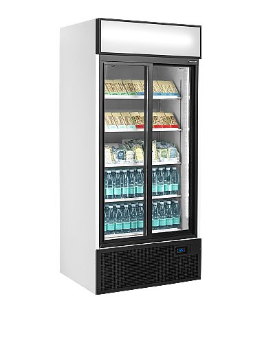 Armoire réfrigérée 2 portes vitrées coulissantes avec canopy 462 L - FSC891S