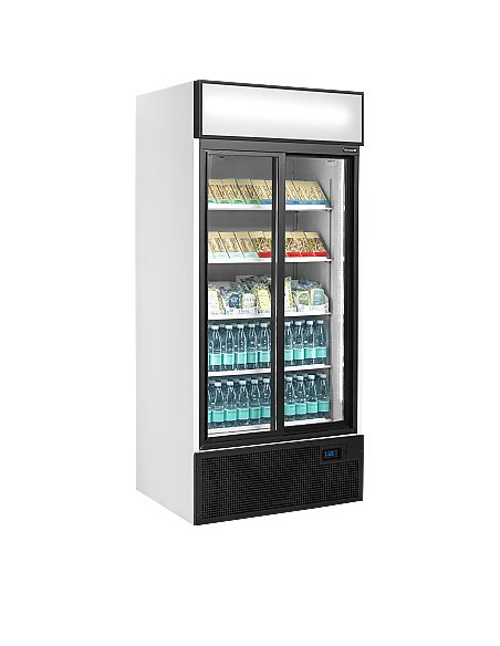 Armoire réfrigérée 2 portes vitrées coulissantes avec canopy 462 L - FSC891S