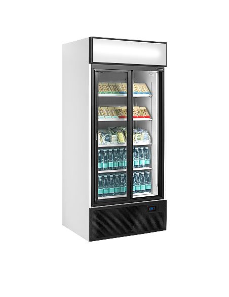 Armoire réfrigérée 2 portes vitrées coulissantes avec canopy 462 L - FSC891S