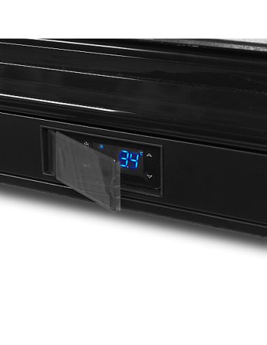 Arrière bar trois portes vitrées battantes et clayettes blanches - 300 litres - DB301H-3