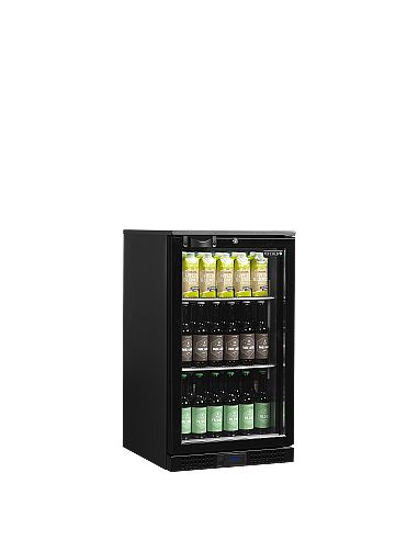 Arrière bar une porte vitrée et clayettes blanches - 105 litres - DB106H