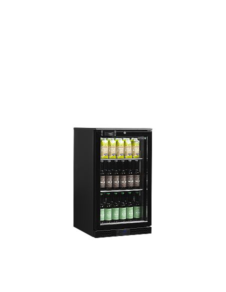 Arrière bar une porte vitrée et clayettes blanches - 105 litres - DB106H