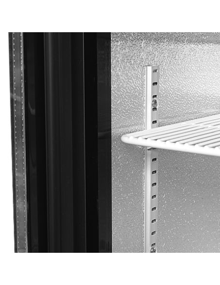 Arrière bar une porte vitrée et clayettes blanches - 105 litres - DB106H