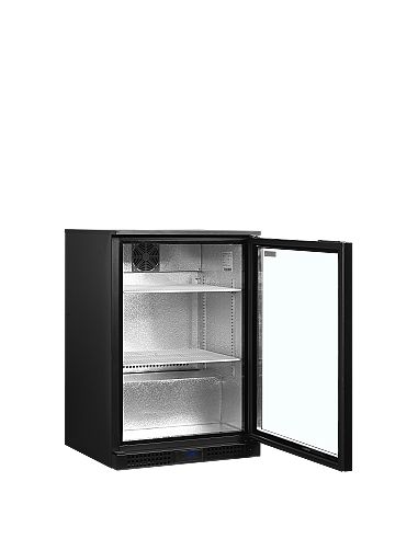 Arrière bar une porte vitrée et clayettes blanches - 125 litres - DB126H