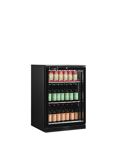 Arrière bar une porte vitrée et clayettes blanches - 125 litres - DB126H