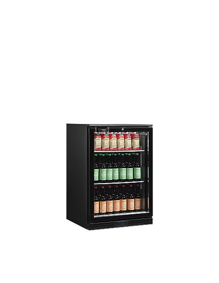 Arrière bar une porte vitrée et clayettes blanches - 125 litres - DB126H