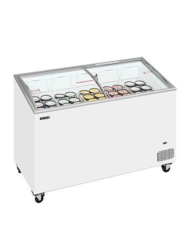 Congélateur de crème glacée 325 L - Bombé coulissant vitré - IC401SCEB
