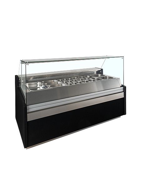 Vitrine à ingrédients réfrigérée avec pare-haleine - 5 x GN 1/1 - SPID200