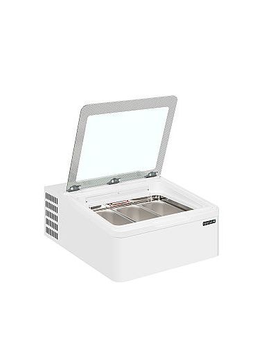 Congélateur de crème glacée de comptoir 29 L - Incliné couvercle vitré battant - ICE3