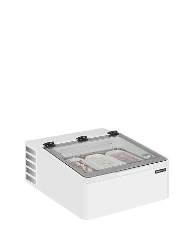 Congélateur de crème glacée de comptoir 29 L - Incliné couvercle vitré battant - ICE3