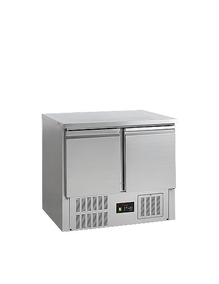 Saladette réfrigérée dessus inox - 2 portes GN 1/1 - GS921