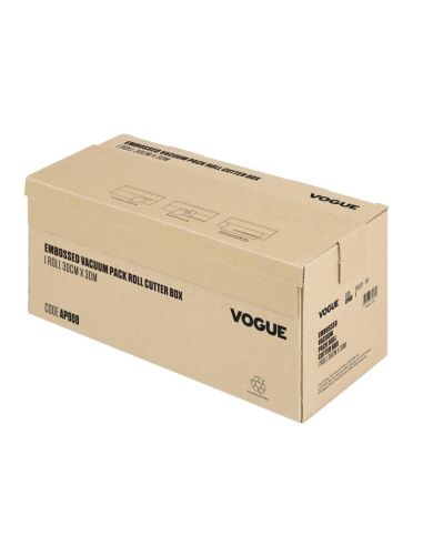 Rouleau d'emballage sous vide Vogue avec boîte de découpe (gaufré) 200 mm et 300 mm, lot de 2