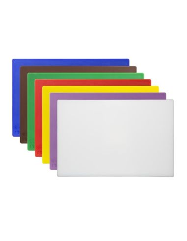 Ensemble de 7 planches à découper antibactériennes basse densité Hygiplas 10mm