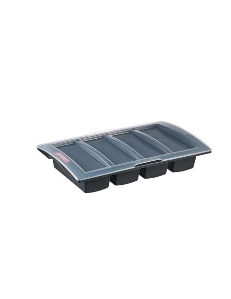 Range-couverts avec couvercle Araven gris foncé
