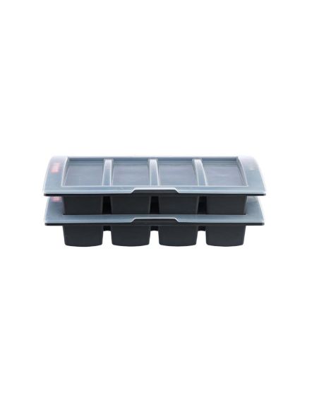 Range-couverts avec couvercle Araven gris foncé