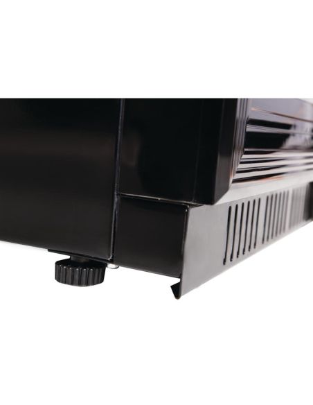 Arrière-bar une porte pleine noir Polar Série G 900mm 138L