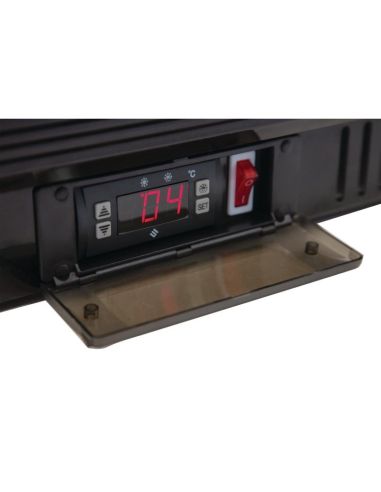 Arrière-bar une porte pleine noir Polar Série G 900mm 138L