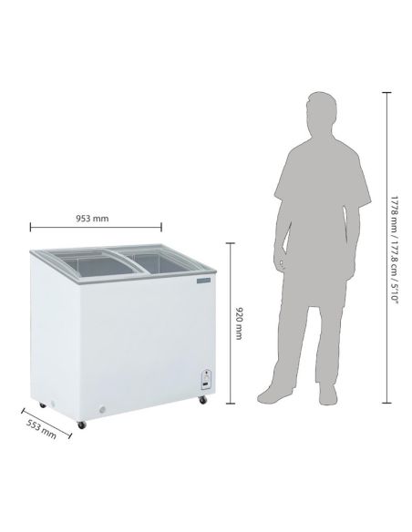 Congélateur coffre vitré Polar Série G 200L