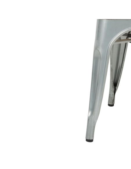 Chaises en acier avec assise en bois Bolero (lot de 4)