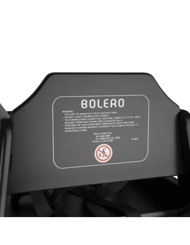Chaise haute en bois Bolero noire
