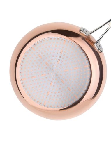 Poêle triple paroi cuivre induction Vogue 200mm