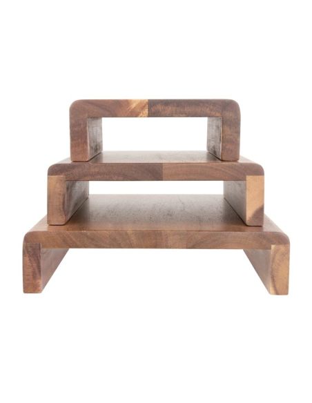 Rehausses en bois d'acacia FSC Olympia (lot de 3)
