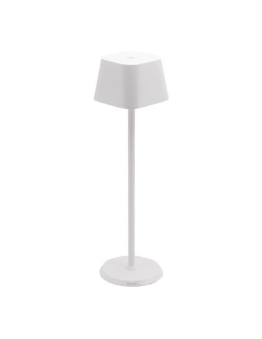 Lampe de table LED sans fil blanche à intensité variable Securit Georgina avec câble de chargement magnétique