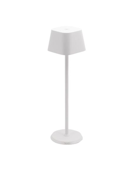 Lampe de table LED sans fil blanche à intensité variable Securit Georgina avec câble de chargement magnétique