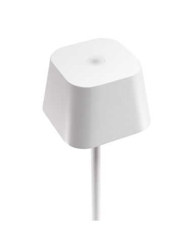 Lampe de table LED sans fil blanche à intensité variable Securit Georgina avec câble de chargement magnétique