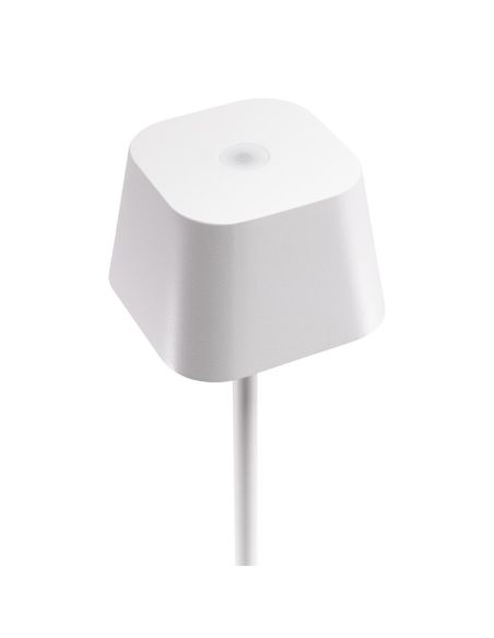 Lampe de table LED sans fil blanche à intensité variable Securit Georgina avec câble de chargement magnétique
