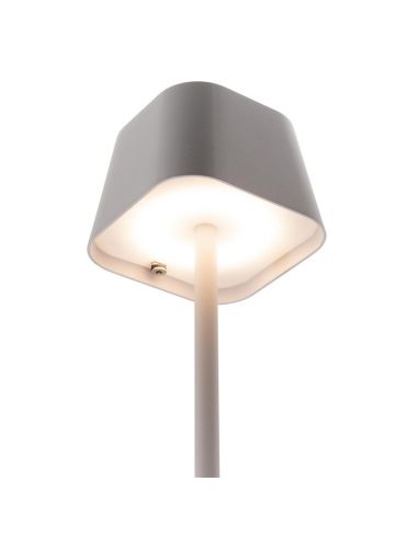 Lampe de table LED sans fil blanche à intensité variable Securit Georgina avec câble de chargement magnétique