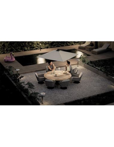 Lampe de table LED sans fil blanche à intensité variable Securit Georgina avec câble de chargement magnétique