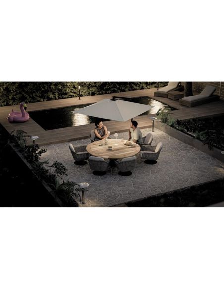 Lampe de table LED sans fil blanche à intensité variable Securit Georgina avec câble de chargement magnétique