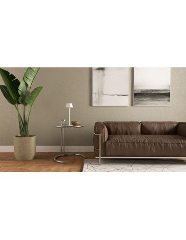Lampe de table LED sans fil blanche à intensité variable Securit Georgina avec câble de chargement magnétique