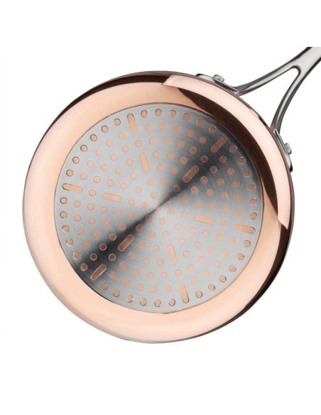 Casserole triple paroi cuivre induction Vogue 160mm