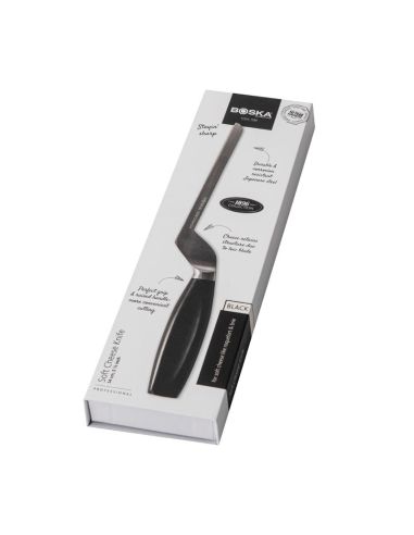 Couteau à fromage à pâte molle manche noir Boska 140 mm