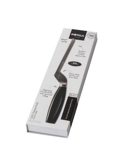 Couteau à fromage à pâte molle manche noir Boska 140 mm
