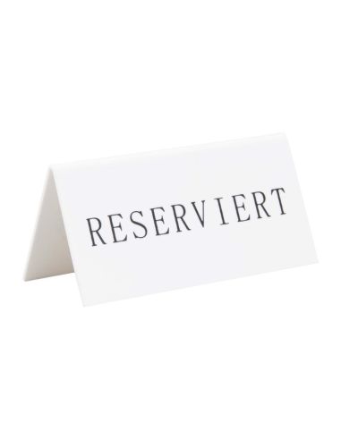 Chevalets table réservée Securit "Reserviert" (lot de 5)