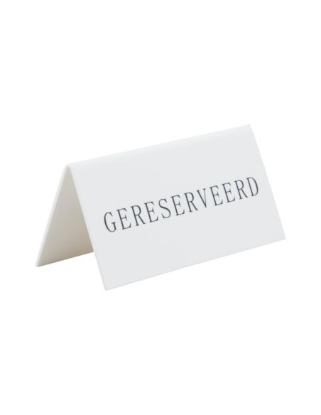 Chevalets table réservée Securit "Gereserveerd" (lot de 5)