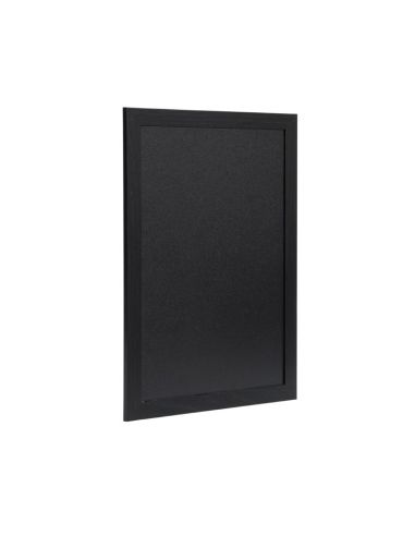 Ardoise murale cadre en bois noir avec feutre craie et fixations Securit 30x40cm