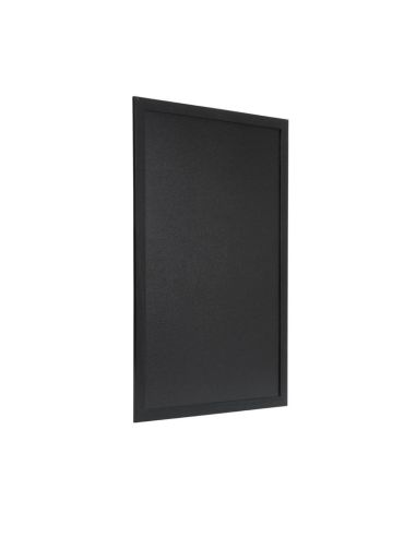 Ardoise murale cadre en bois noir avec feutre craie et fixations Securit 40x60cm