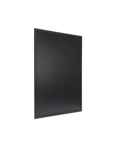 Ardoise murale cadre en bois noir avec feutre craie et fixations Securit 60x80cm
