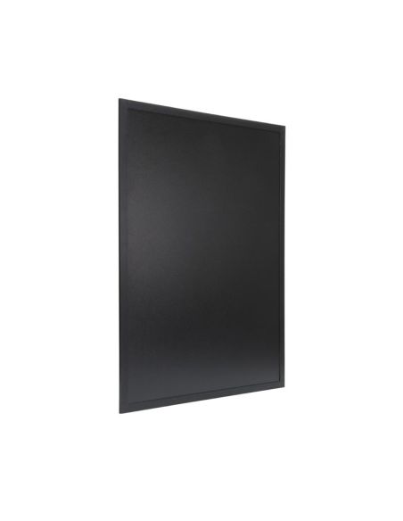 Ardoise murale cadre en bois noir avec feutre craie et fixations Securit 60x80cm